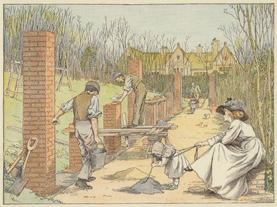 Bouwer (kleurenlitho) door Francis Donkin Bedford