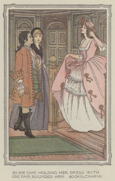 Illustratie voor De geschiedenis van Henry Esmond (kleurenlitho) door Francis Donkin Bedford