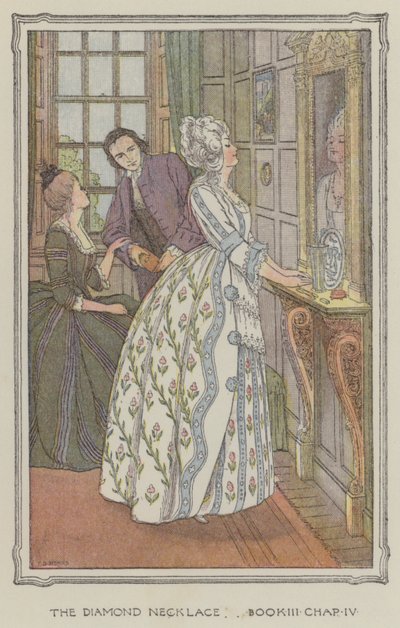 Illustratie voor De geschiedenis van Henry Esmond (kleurenlitho) door Francis Donkin Bedford
