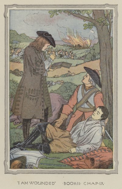 Illustratie voor De geschiedenis van Henry Esmond (kleurenlitho) door Francis Donkin Bedford