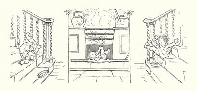 Illustratie voor De Magische Visgraat van Charles Dickens (litho) door Francis Donkin Bedford