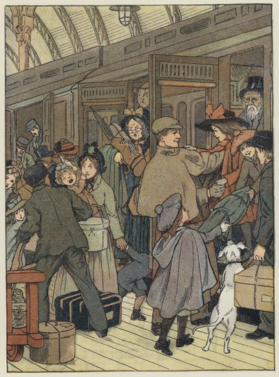 Londen: Londen Terminus (kleurenlitho) door Francis Donkin Bedford