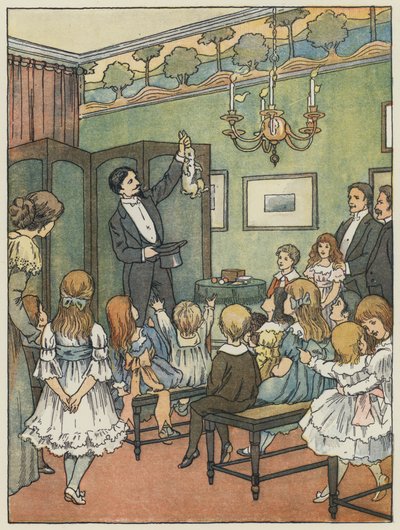 Londen: The Party (kleurenlitho) door Francis Donkin Bedford