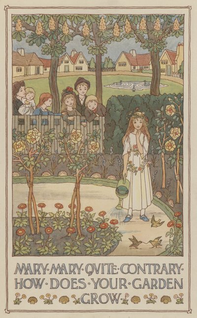 Mary Mary heel tegendraads hoe groeit jouw tuin (kleurenlitho) door Francis Donkin Bedford