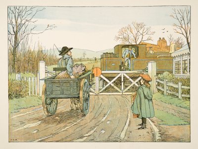 De machinist, uit Four and Twenty Toilers, pub. 1900 (kleurenlitho) door Francis Donkin Bedford
