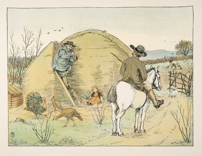 De boer, uit Vier en twintig zwoegers, pub. 1900 (kleurenlitho) door Francis Donkin Bedford