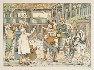 De Ostler, uit Vier en twintig Toilers, pub. 1900 (kleurenlitho) door Francis Donkin Bedford