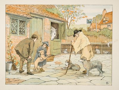 De veearts, uit Vier en twintig zwervers, pub. 1900 (kleurenlitho) door Francis Donkin Bedford