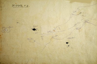 Kaart (pen  inkt op papier) door Francis Doveton Bridges