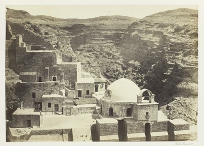 Klooster van Mar-Saba, bij Jeruzalem door Francis Frith