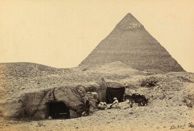 Egypte en Palestina: piramides van Kefren en graven in de vesting van Gizeh, Opper-Egypte door Francis Frith