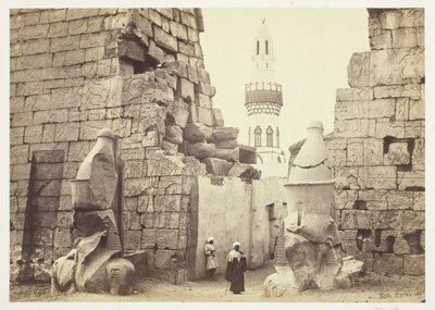 Ingang van de Grote Tempel, Luxor, 1857 door Francis Frith