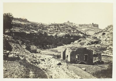 Jeruzalem vanaf de muur van En-Rogel, 1857 door Francis Frith