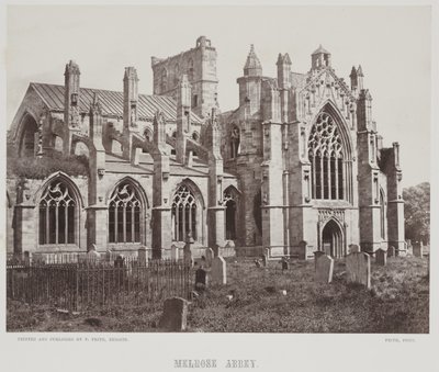 Melrose Abbey, c.1857 door Francis Frith