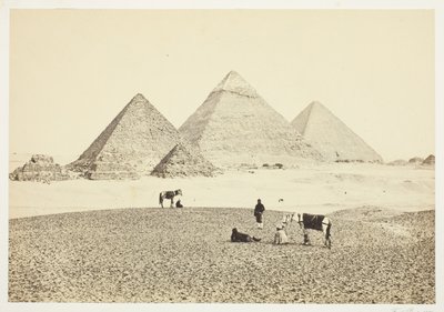 De piramides van El Geezeh, vanuit het zuidwesten door Francis Frith