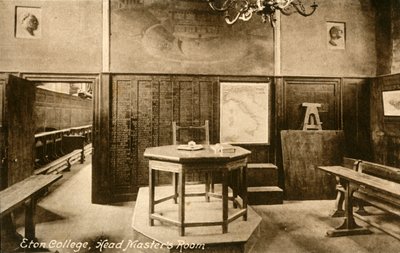 Eton College, Kamer van de Hoofdmeester, eind 19e-begin 20e eeuw door Francis Frith and Co.