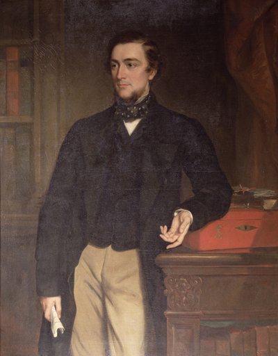 Sidney, Lord Herbert van Lea, 11e Graaf van Pembroke (1810-61) door Francis Grant