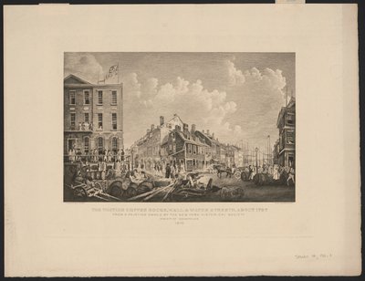 Tontine Coffee House op Wall Street, New York door Francis Guy