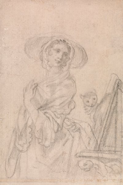 Een Studie voor "Zien -- La Vue" (Een van de Vijf Zintuigen) door Francis Hayman