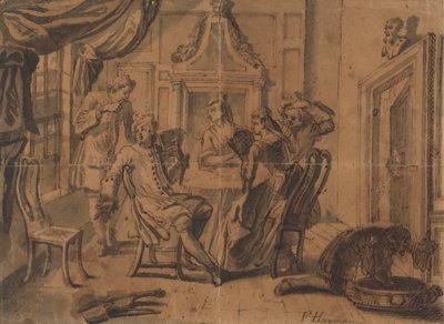 Het Kaartspel door Francis Hayman