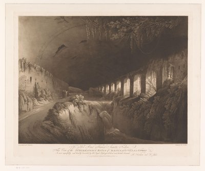 Gezicht op de ruïnes van de Villa Maecenas te Tivoli door Francis Jukes