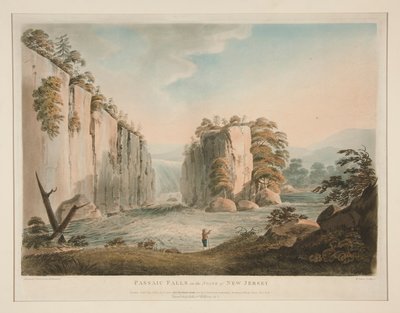 Passaic Falls in de staat New Jersey door Francis Jukes