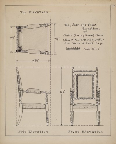 Stoel door Francis Law Durand