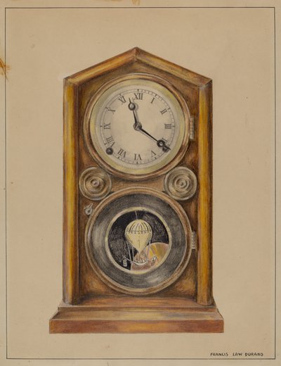 Schouwklok door Francis Law Durand