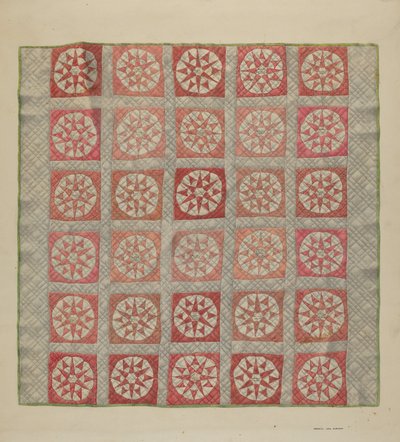 Quilt (Wieg Quilt) door Francis Law Durand