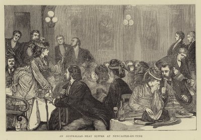 Een Australisch-Vlees Avondmaal in Newcastle-on-Tyne door Francis S. Walker