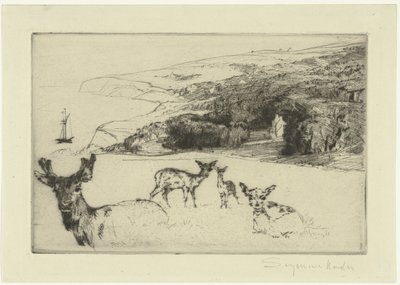 Newton Manor door Francis Seymour Haden (Sir) (signed by artist)