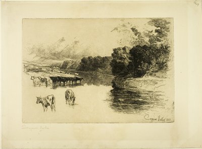 Een rivier in Lancashire door Francis Seymour Haden