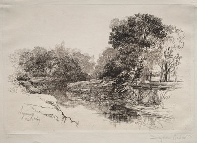 Een rivier in Ierland, 1864 door Francis Seymour Haden