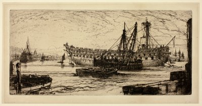 Het Slopen van de Agamemnon, Nr. 1 door Francis Seymour Haden