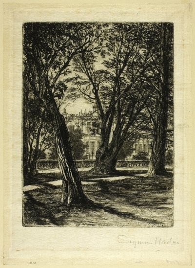 Kensington Gardens, No. I (kleine plaat) door Francis Seymour Haden