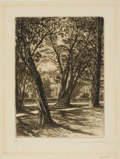 Kensington Gardens, Nr. I (kleine plaat) door Francis Seymour Haden