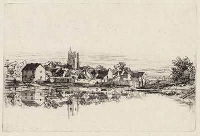 Kidwelly Town, 1859 door Francis Seymour Haden