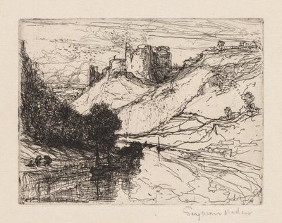 Kilgaren Kasteel, 1864 door Francis Seymour Haden