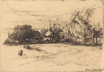 Oude Willesley Huis door Francis Seymour Haden