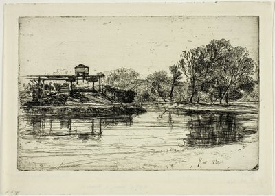 Spoorweginbreuk door Francis Seymour Haden