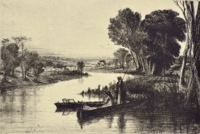 Thames Vissers No.1 door Francis Seymour Haden