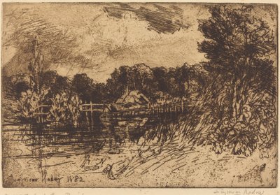 De Test bij Longparish door Francis Seymour Haden