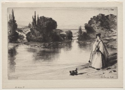 Het jaagpad door Francis Seymour Haden