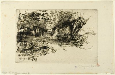 De Wilgen door Francis Seymour Haden