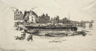 Whistlers huis in Old Chelsea, 1863 door Francis Seymour Haden