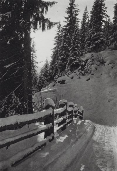 De Alpen: Winterochtend, bij St Anton door Francis Sydney Smythe