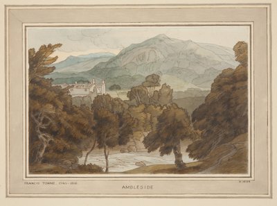 Ambleside, Een Uitzicht nabij Clappers Gate, Ambleside door Francis Towne