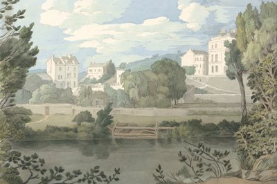 Huizen in de buurt van Plymouth door Francis Towne