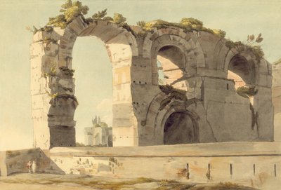 Het Claudische Aquaduct, Rome door Francis Towne