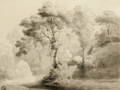 Bosrijk landschap door Francis Towne